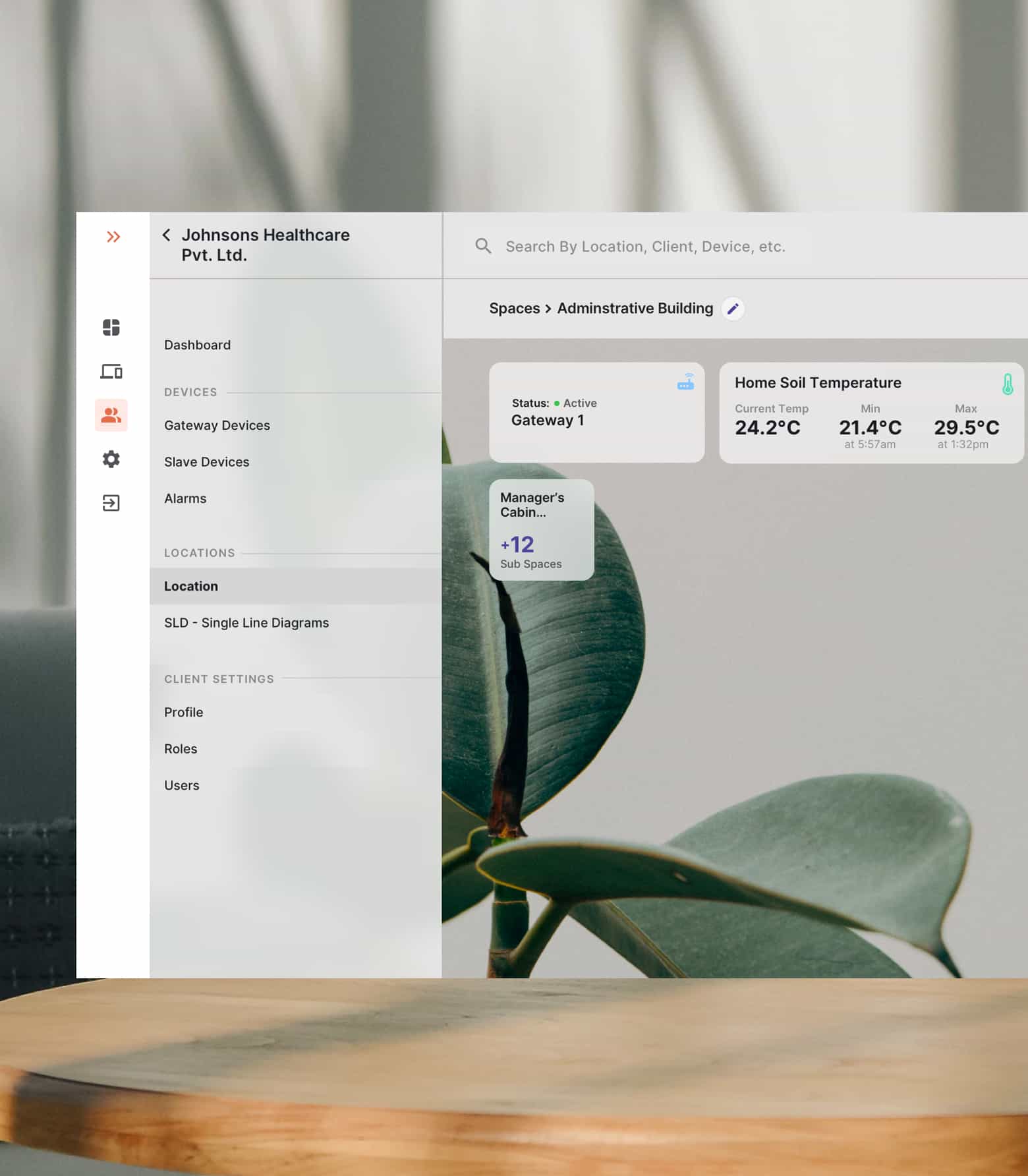 Layout concept for an IoT platform